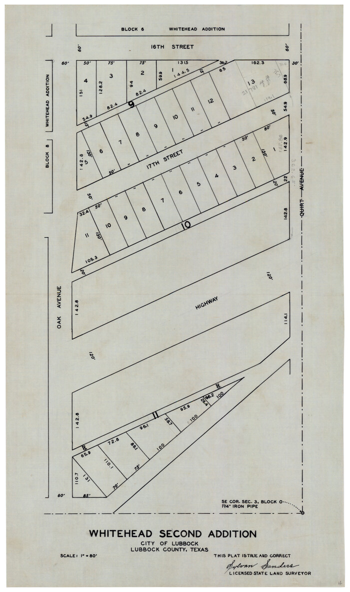 92879, Whitehead Second Addition, Twichell Survey Records