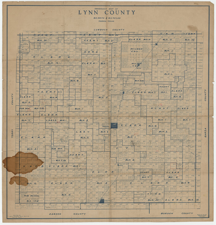 92900, Ownership Map of Lynn County, Twichell Survey Records