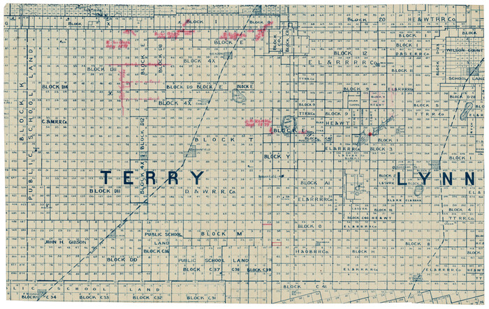 92906, [Portion of Terry & Lynn County Lines], Twichell Survey Records