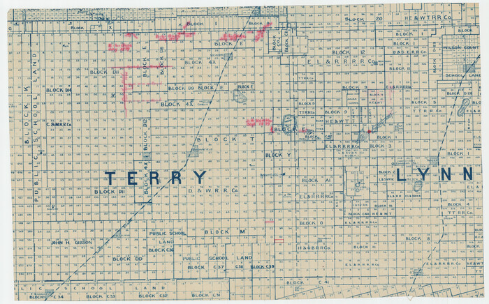 92906, [Portion of Terry & Lynn County Lines], Twichell Survey Records