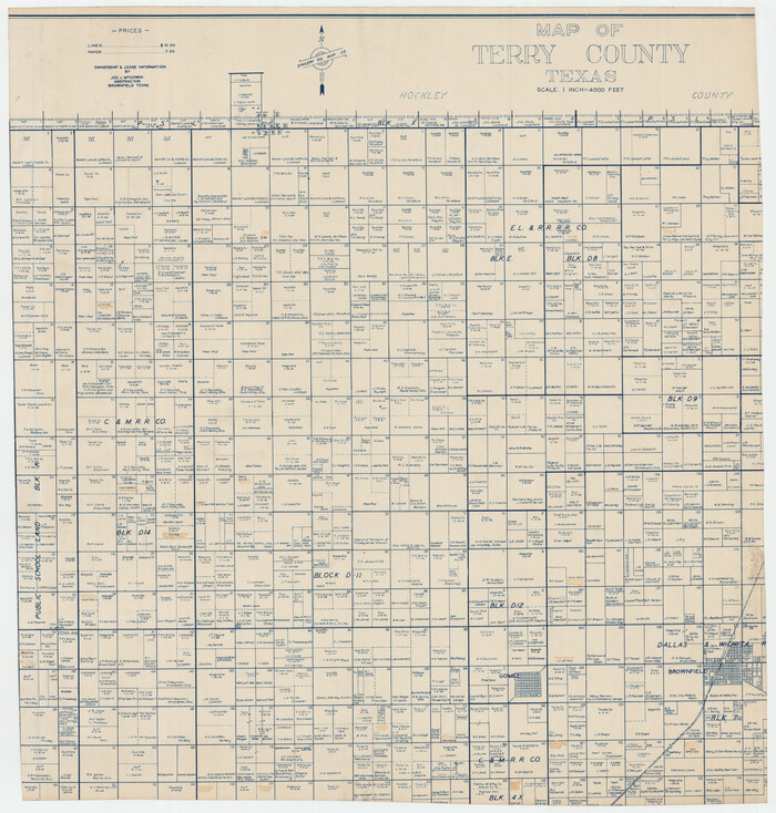 92908, Map of Terry County, Twichell Survey Records