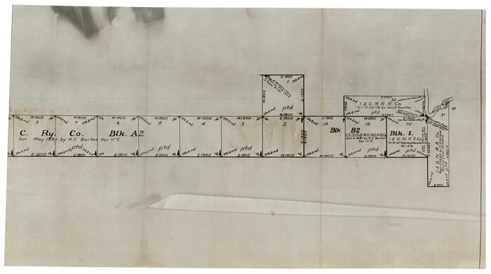 92911, Working Sketch in Terrell County, Twichell Survey Records