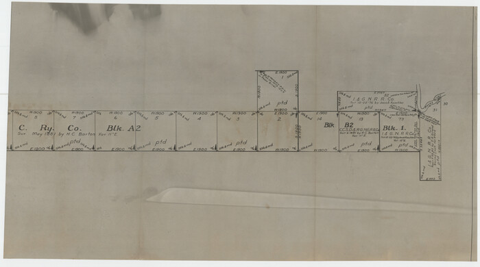92911, Working Sketch in Terrell County, Twichell Survey Records