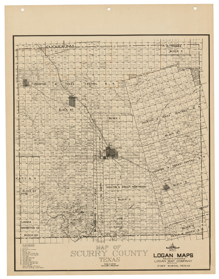 92921, Map of Scurry County, Twichell Survey Records