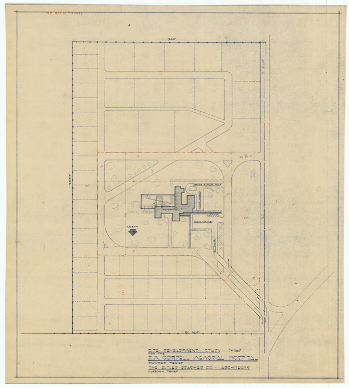92922, Site Development Study for the D. M. Cogdell Memorial Hospital Snyder, Texas, Twichell Survey Records
