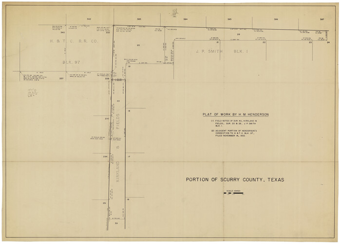 92923, Portion of Scurry County, Twichell Survey Records