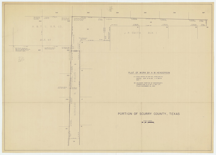 92923, Portion of Scurry County, Twichell Survey Records