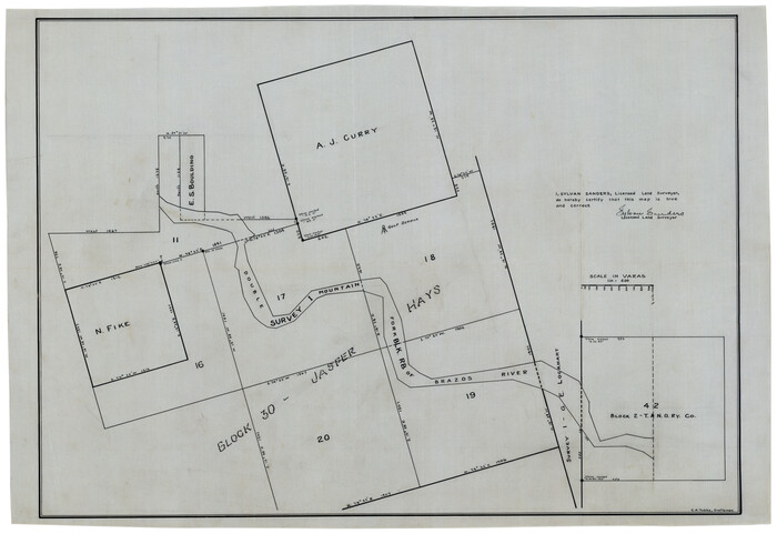 92949, [Block 30 - Jasper Hays], Twichell Survey Records