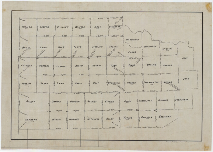 92960, [Map of Counties south of Panhandle], Twichell Survey Records