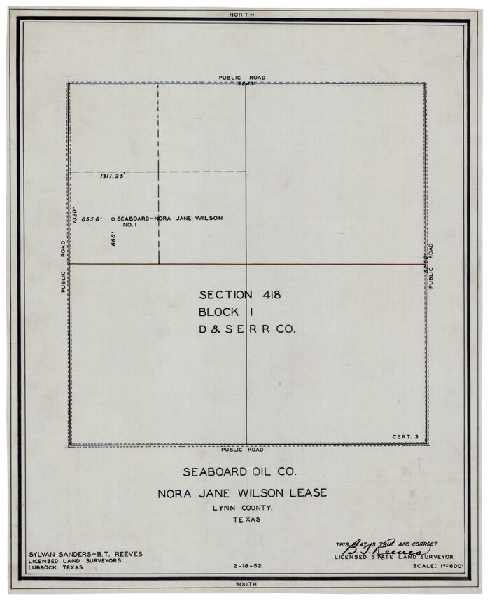 92962, Nora Jane Wilson Lease, Twichell Survey Records