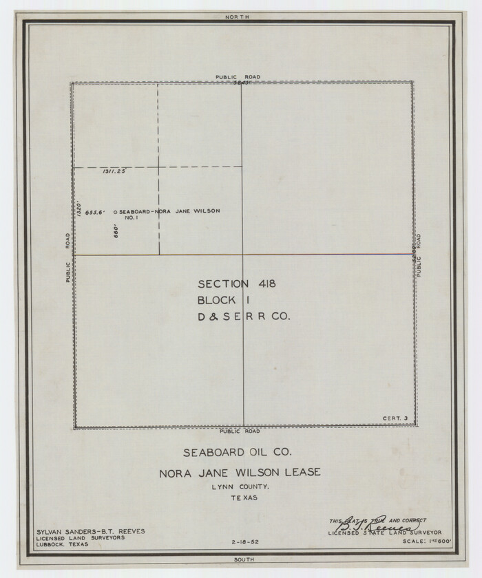 92962, Nora Jane Wilson Lease, Twichell Survey Records