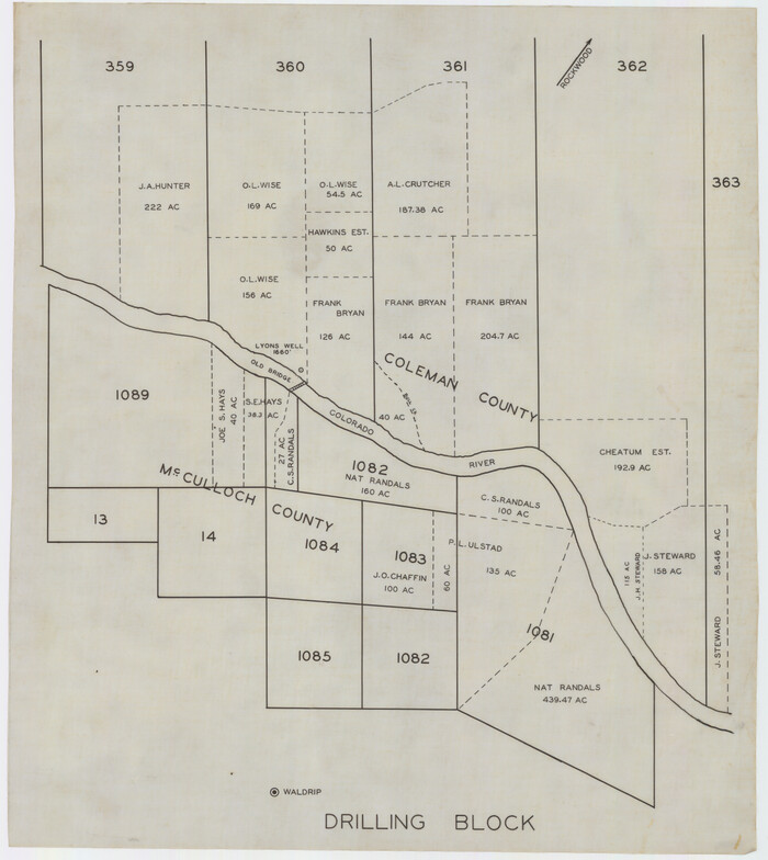 92968, [Coleman and McCullogh County Drilling Block], Twichell Survey Records