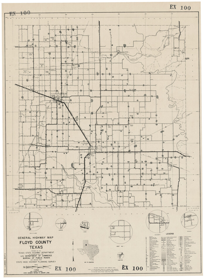 92973, General Highway Map, Floyd County, Texas, Twichell Survey Records