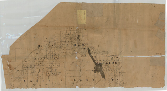 92989, [Sketch showing Blocks B5, B6 and G.&M. Block 5 north of Capitol Land], Twichell Survey Records