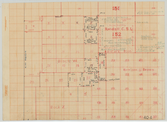 92998, [Randall County School Land League 152 and vicinity], Twichell Survey Records