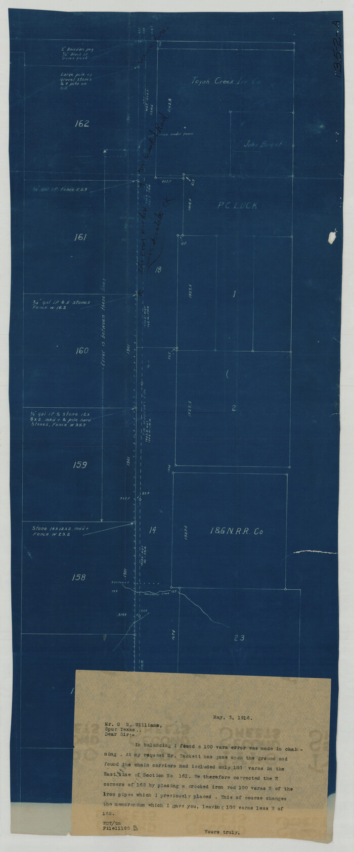 93003, [Sections 158-162 and surveys to the east], Twichell Survey Records