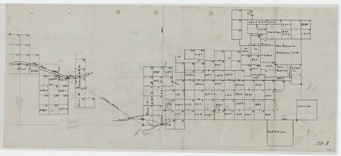 93007, [Tie line between Indianola RR. Co. Block H and H. & G. N. RR. Co. Block G and vicinity], Twichell Survey Records