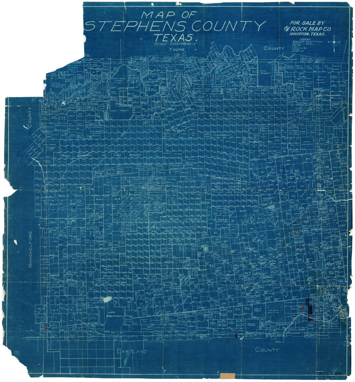 93026, Map of Stephens County, Texas, Twichell Survey Records