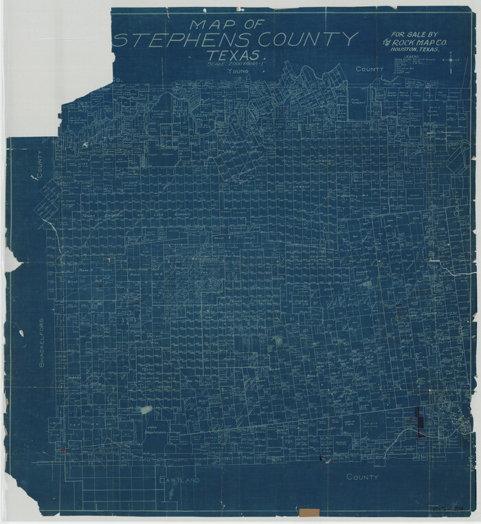 93026, Map of Stephens County, Texas, Twichell Survey Records