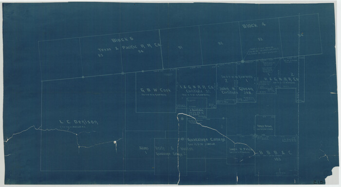 93050, [L. C. Dennison and other surveys to the east, south of the south line of T. & P. Blocks 4 and 6], Twichell Survey Records