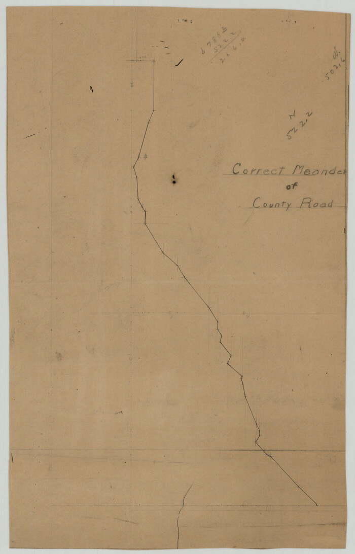 93058, [Sketch of Potter County Road, North of River], Twichell Survey Records