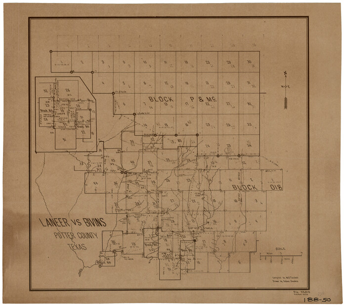 93062, Laneer vs. Bivins, Potter County, Texas, Twichell Survey Records