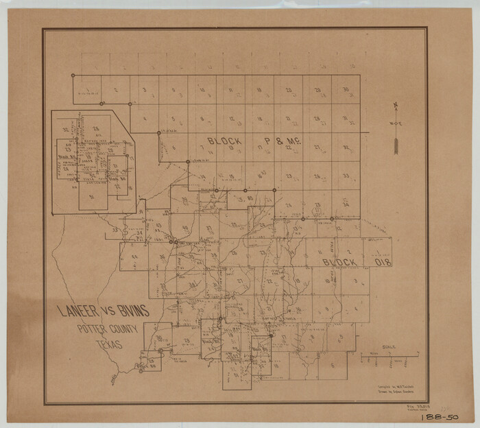93062, Laneer vs. Bivins, Potter County, Texas, Twichell Survey Records