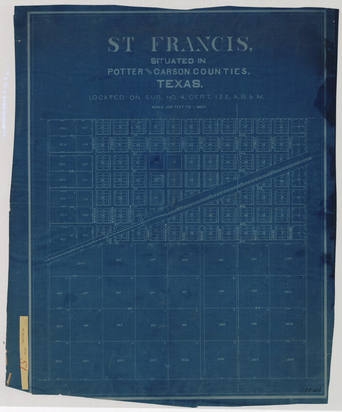 93078, St Francis situated in Potter and Carson Counties, Texas, Twichell Survey Records