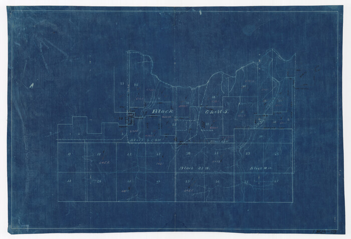 93079, [Sketch of part of G. & M. Block 5, G. & M. Block 4, Block M19 and Block 21W], Twichell Survey Records