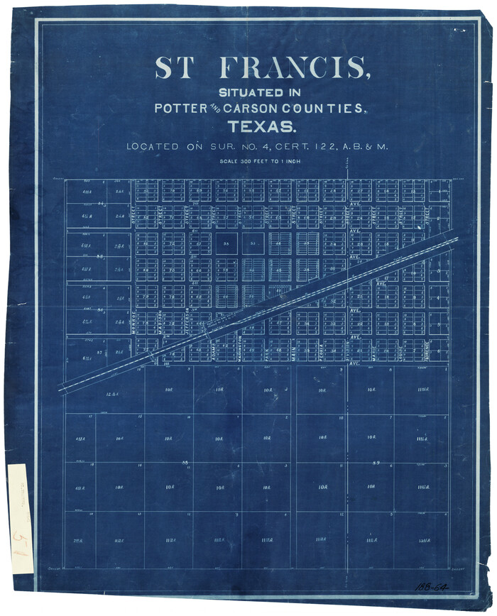 93082, St Francis situated in Potter and Carson Counties, Texas, Twichell Survey Records