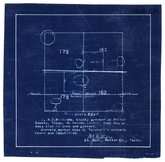 93088, [Sketch of Part of B. S. & F. Block 9], Twichell Survey Records