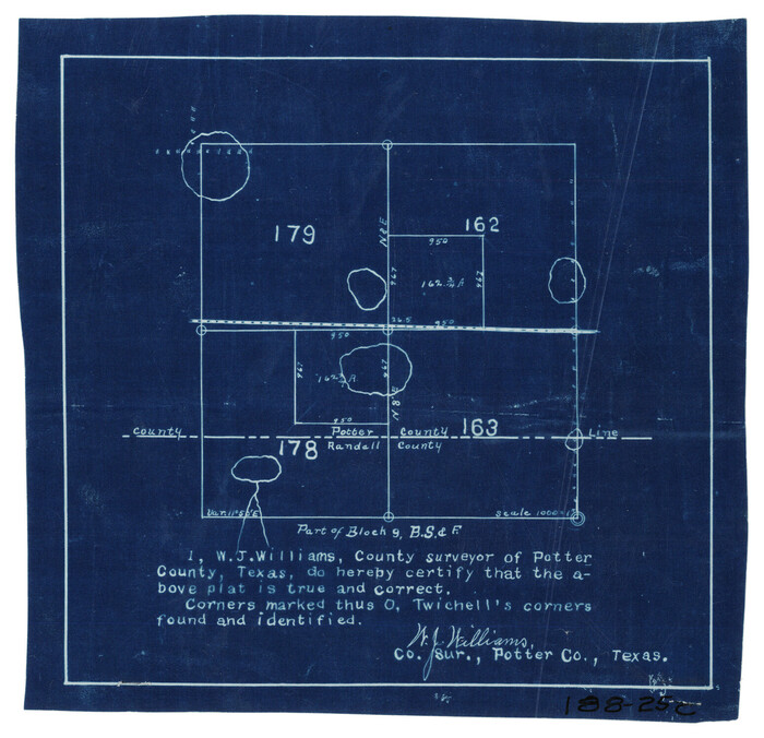 93090, [Sketch of Part of B. S. & F. Block 9], Twichell Survey Records