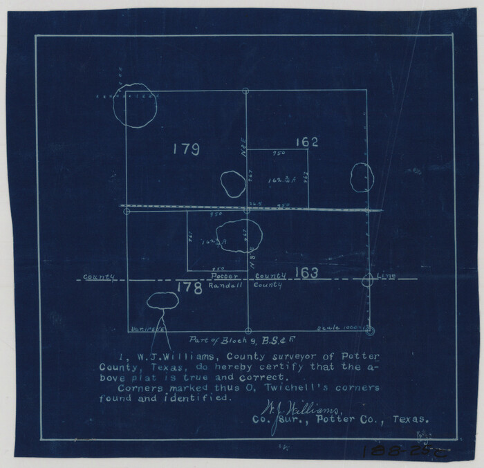 93090, [Sketch of Part of B. S. & F. Block 9], Twichell Survey Records