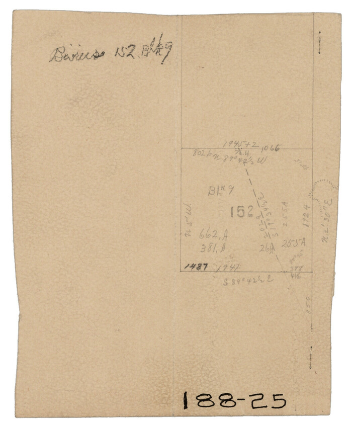 93095, [Sketch of Survey 152, Block 9], Twichell Survey Records