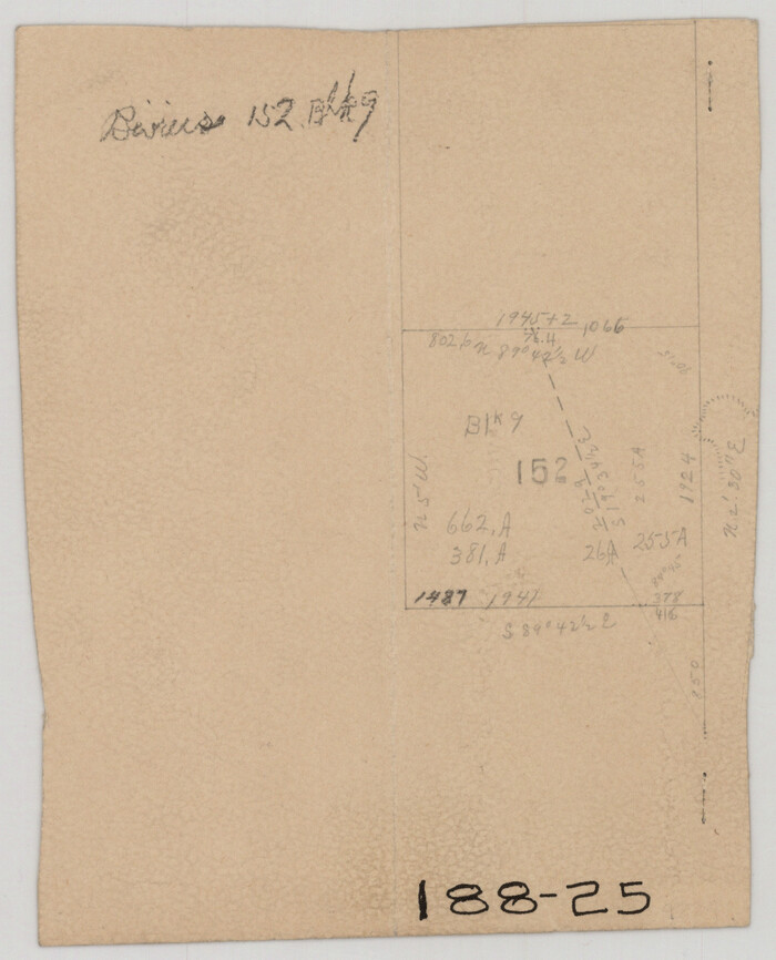 93095, [Sketch of Survey 152, Block 9], Twichell Survey Records
