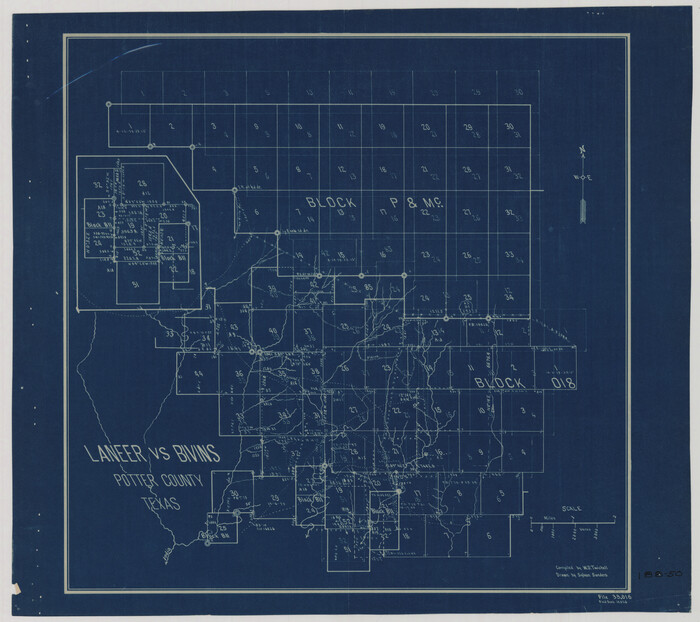 93098, Laneer vs. Bivins, Potter County, Texas, Twichell Survey Records