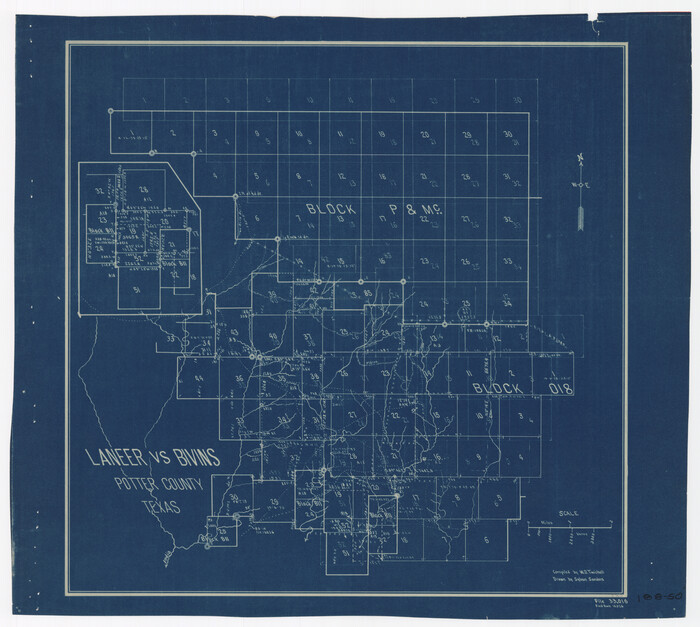 93101, Laneer vs. Bivins, Potter County, Texas, Twichell Survey Records