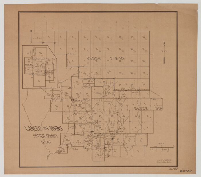 93102, Laneer vs. Bivins, Potter County, Texas, Twichell Survey Records