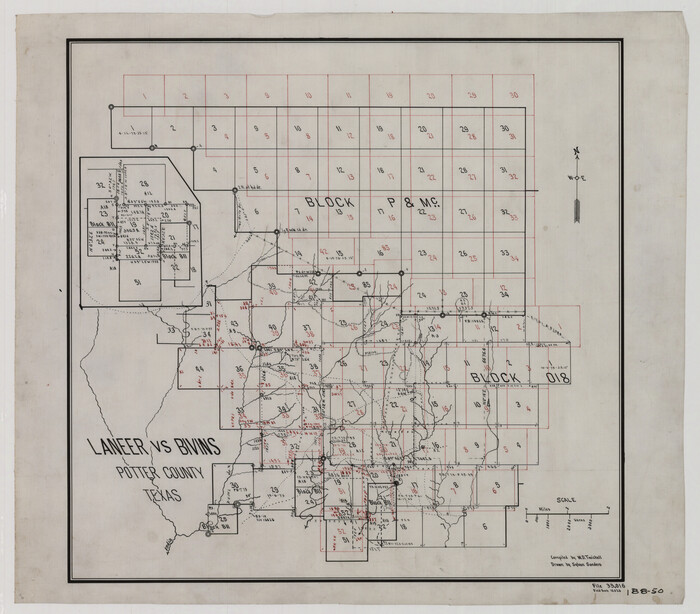 93103, Laneer vs. Bivins, Potter County, Texas, Twichell Survey Records