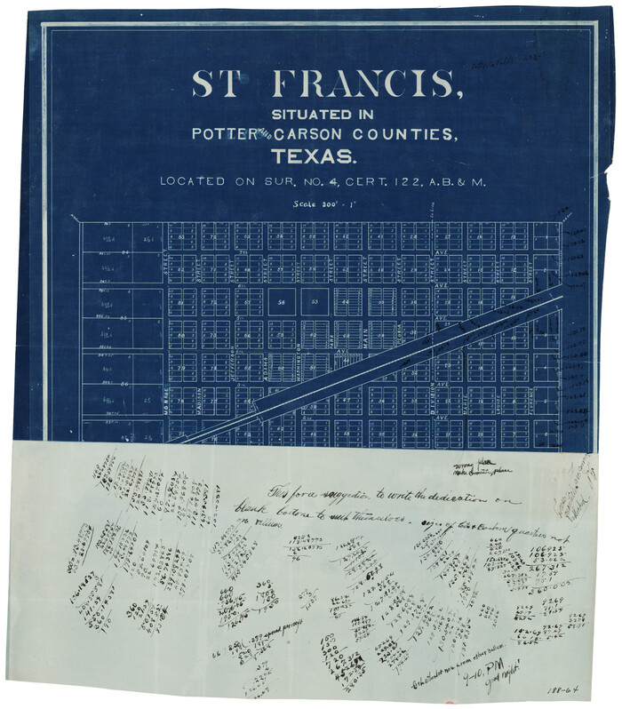 93109, St Francis situated in Potter and Carson Counties, Texas, Twichell Survey Records