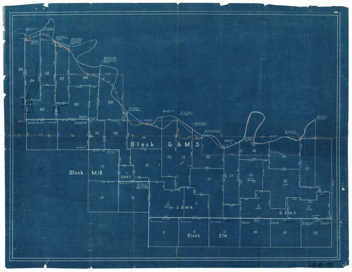 93113, [Sketch of part of G. & M. Block 5, G. & M. Block 4, Block M19 and Block 21W], Twichell Survey Records