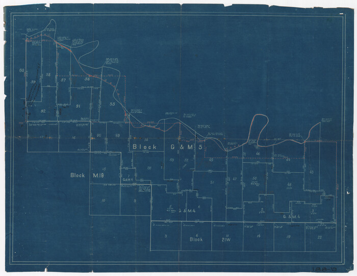 93113, [Sketch of part of G. & M. Block 5, G. & M. Block 4, Block M19 and Block 21W], Twichell Survey Records