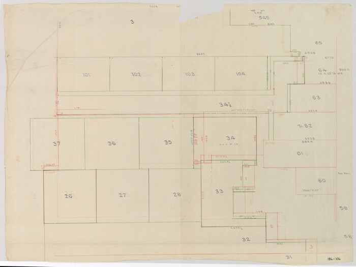 93115, [Southwest corner Runnels County School Land League 3 and vicinity], Twichell Survey Records