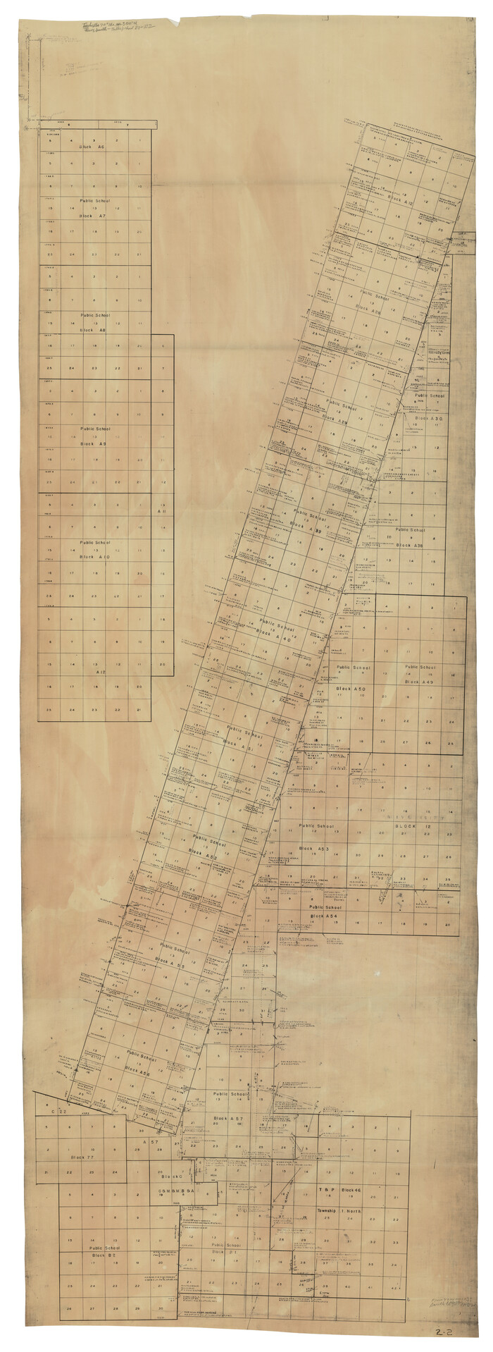 93152, [Public School Land Blocks], Twichell Survey Records