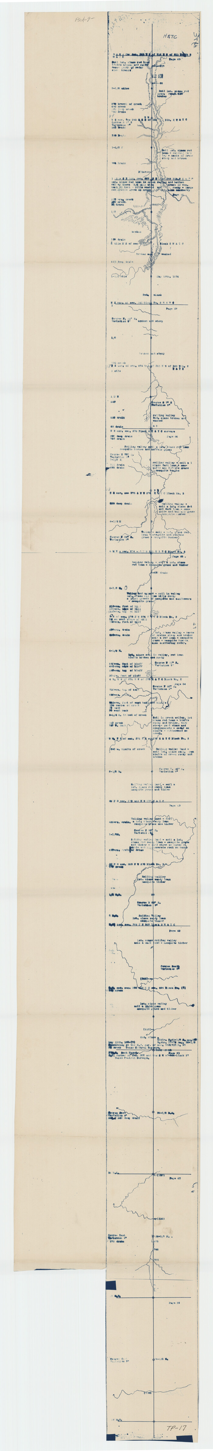 93182, [Strip Map showing T. & P. connecting lines], Twichell Survey Records