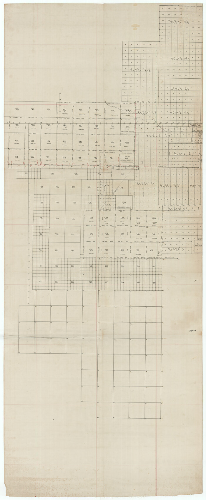 93194, [Capitol Land Leagues and Blocks M6, 10T, T1, O5 and part of Block B], Twichell Survey Records