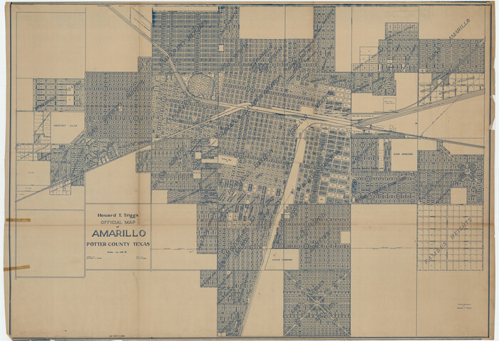 93196, Howard T. Trigg's Official Map of Amarillo, Twichell Survey Records