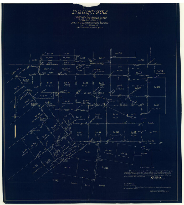 9320, Jim Hogg County Rolled Sketch EJF, General Map Collection