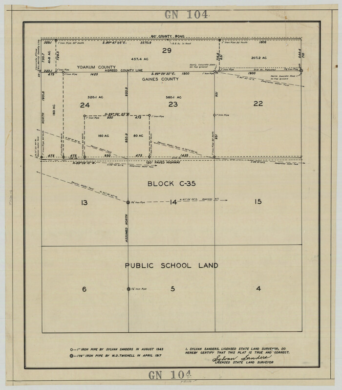 93227, [Block C-35 Public School Land], Twichell Survey Records