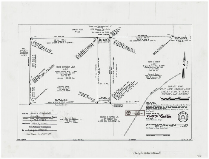 93285, Shelby County Rolled Sketch 21, General Map Collection